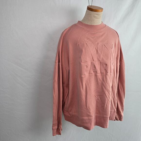 Ivy Park Embossed Logo Sweatshirt Women's L Pink Pullover - Picture 5 of 16